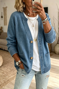 CLEARANCE SALE🔥 V-Neck Button-Front Knit Cardigan: As Comfortable as a Cloud