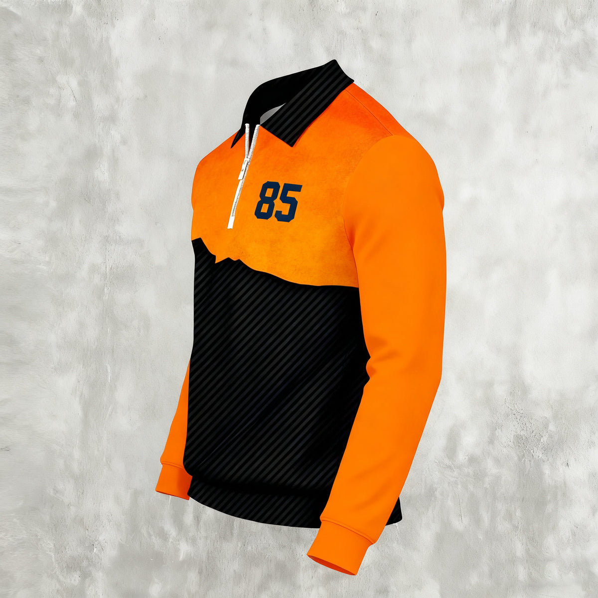 Men's Casual Color Matching Printed Long Sleeves Polo Shirts