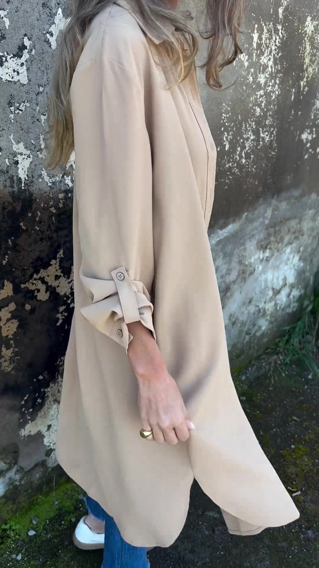 🔥LAST DAY 49% OFF🔥Women's Casual Lapel Solid Color Shirt Coat