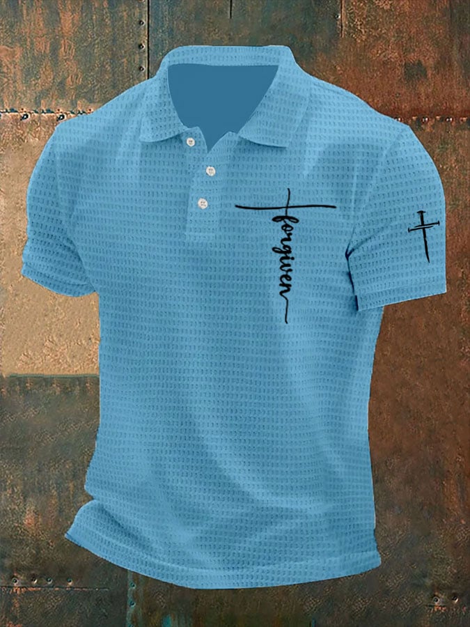 Men's Faith Waffle Fabric Polo Shirt