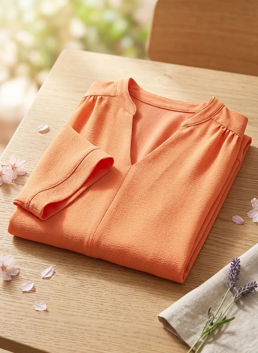 New Arrivals🔥 The Everyday Drape Notch-Neck Top