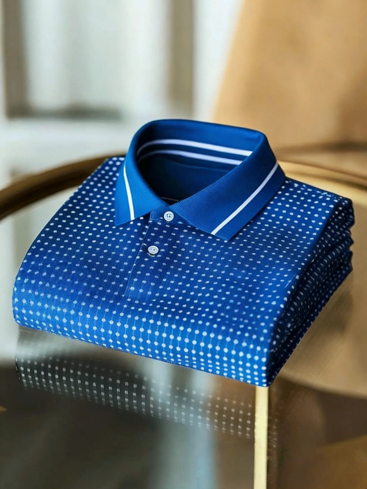 Men's Classic Business Button Short Sleeve Polo Shirt MYY25072903
