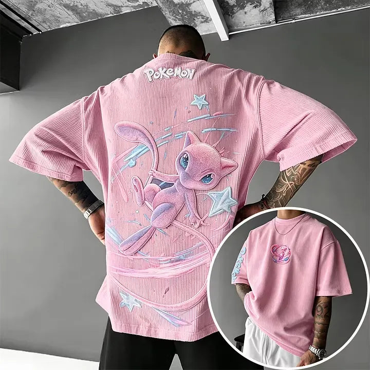 Pokémon Unisex Anime Inspired Vintage Corduroy T-Shirt