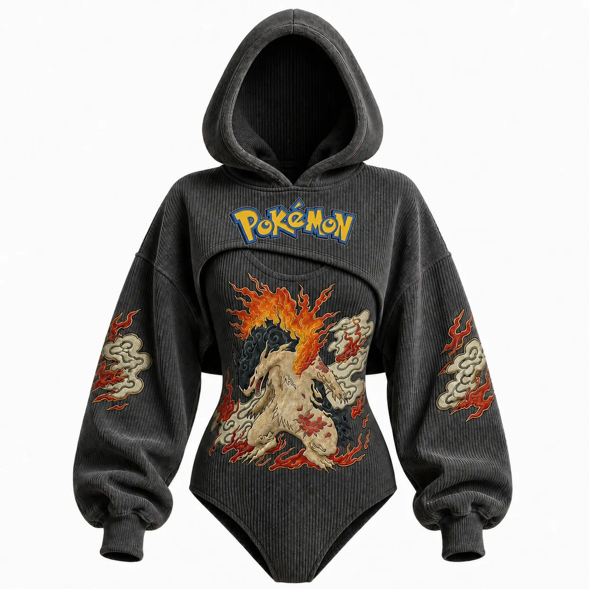 Pokémon Women's Anime-Print Hooded Romper Set
