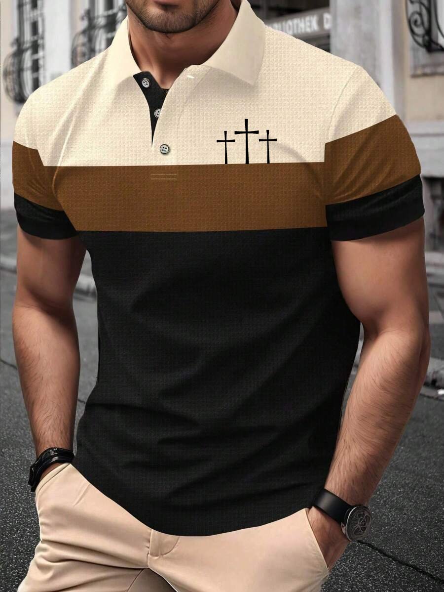 Men's Faith Waffle Fabric Polo Shirt