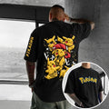 Pokémon Unisex Anime-Style Retro Corduroy Oversized T-Shirt