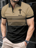 Men's Retro Faith  Casual Printed Polo Shirt
