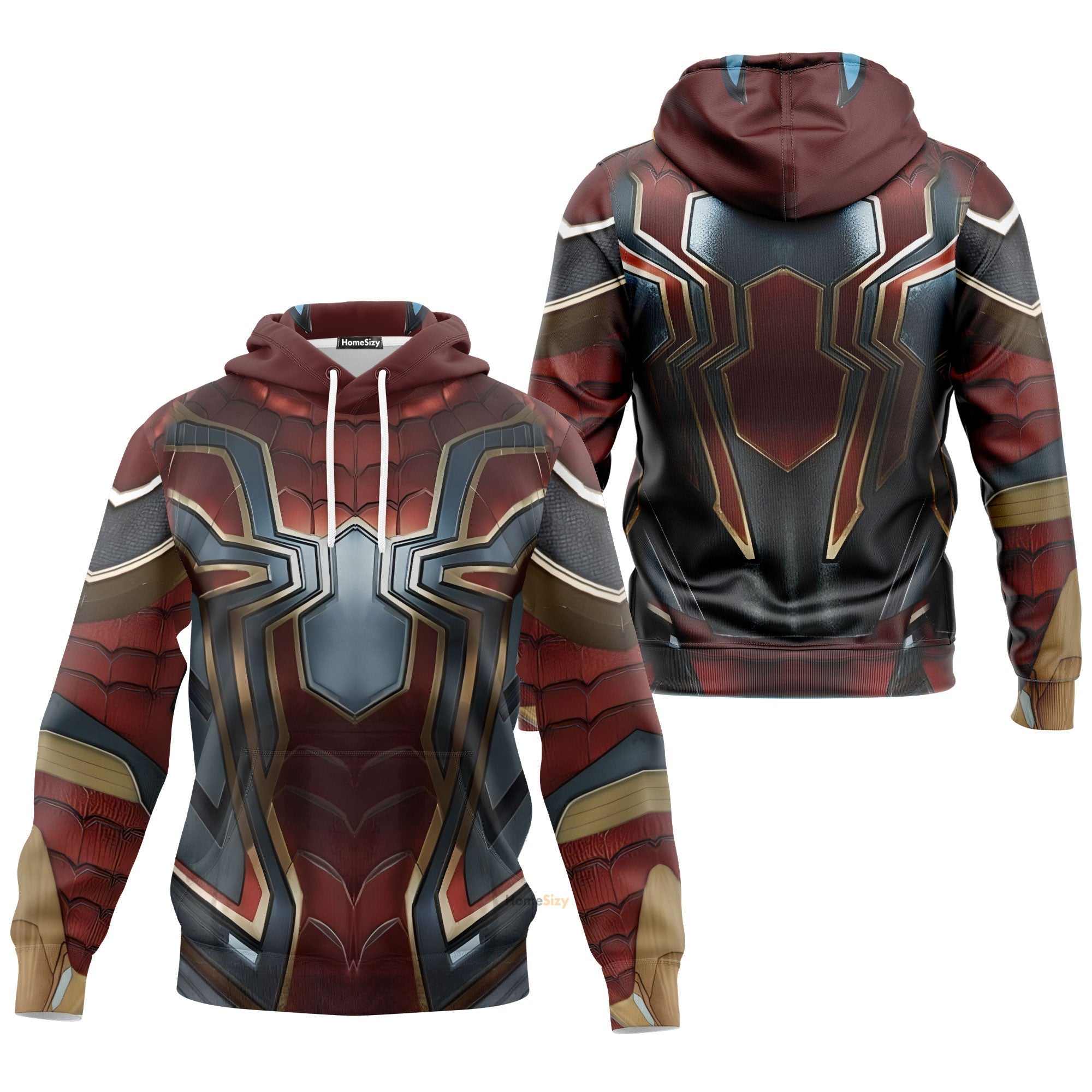 3D Spiderman Iron Spider Custom Cosplay Costume Hoodie QT211541Hg