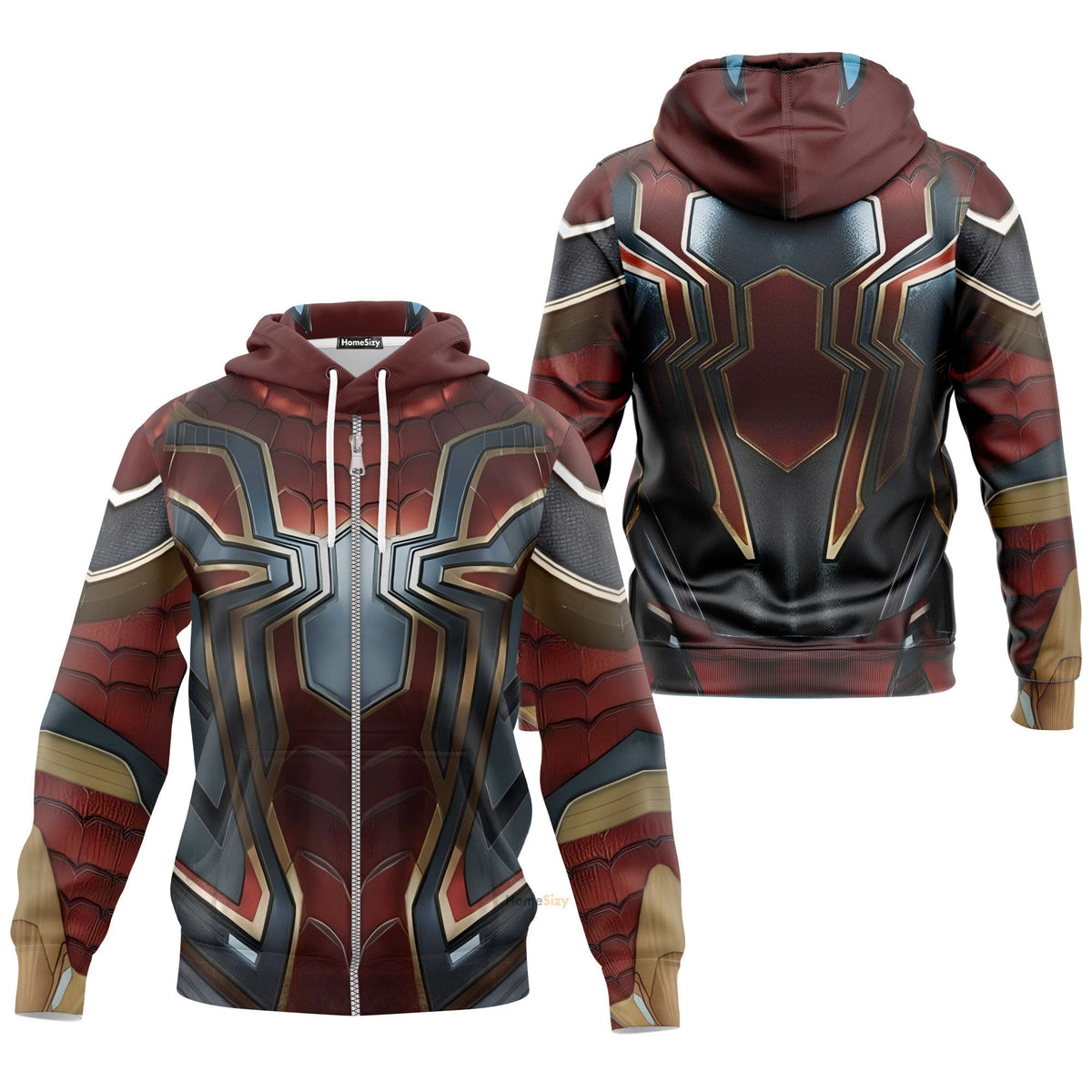 3D Spiderman Iron Spider Custom Cosplay Costume Hoodie QT211541Hg