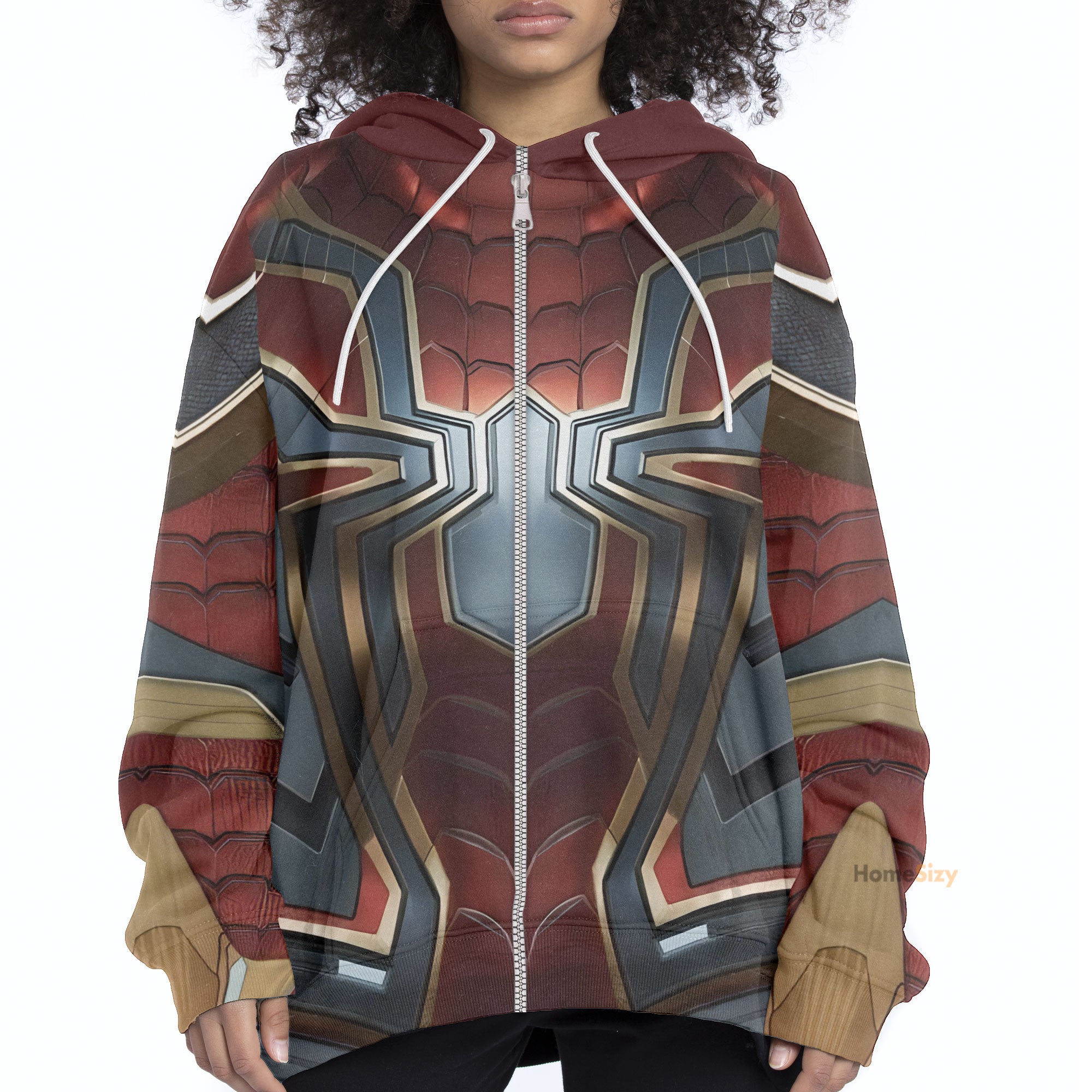 3D Spiderman Iron Spider Custom Cosplay Costume Hoodie QT211541Hg