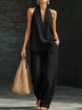 Plus Size Friendly Cozy Minimalist Two-piece Denim Set